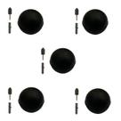 Batedor Porta Bola Borracha Batente Amortecedor Preto com 5