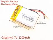 Bateria 1200 Mah 3,7v Com 2 Fios Grossa E Pequena