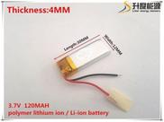 Bateria 120mah 4 Mm X 12mm X 30mm Com 2 Fios 401230