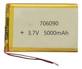 Bateria(12pcs)3,7v 5000mah 7mmx60mmx90mm Com 2 Fios 706090