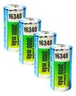 Bateria 16340 Recarregavel 3000 Mah 3.7v Kit Com 4 Unidades