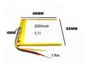 Bateria 2000 Mah 3,7v 3 Fios Gps De 7 Pol Tablets Gps *
