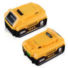 Bateria 20V Max DCB200 8Ah, kit com 2 unidades e indicador LED
