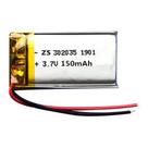 Bateria 3.7v 150 Mah 3mm X20mm X35mm 2 Fios 302035