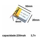 Bateria 3.7v 230 Mah 30mm X 20mm X 4mm 402030 Bateria 3.7v 230 Mah 30mm X 20mm X 4mm 402030
