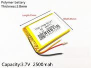 Bateria 3.7v 2500 Mah 3,8mm X55mm X73mm 3 Fios 385573