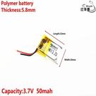 Bateria 3.7v 50mah Fone Ouvido Bluetooth 6mm X 10mm X 13mm - Bateria 3.7v 50mah Fone Ouvido Bluetooth 6mm X 10mm X 13mm -