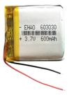 Bateria 3.7v 600 Mah 6mm X30mm X30mm 2 Fios 603030