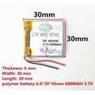 Bateria 3.7v 600 Mah Fone Tune 600bt 603030 2fios