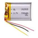 Bateria 3 Fios 702535 C/ 700mah 7mmx25mmx35mm 3,7v Nova