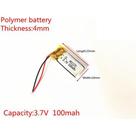Bateria 3,7v 100mah Fone sem fio Bluetooth Awei A880 Mp3 Mp4 401225 2 fios