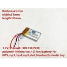 Bateria 3,7v 150mah Caneta Gravador Mp3 Mp4 Pendrive