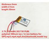 Bateria 3,7v 150mah Caneta Gravador Mp3 Mp4 Pendrive Etc