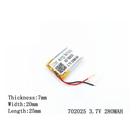 Bateria 3,7v 2 Fios 280mah 7mm X 20mm X 25mm