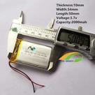 Bateria 3,7v 2000 Mah 10mm Espessura(grossa) Potente