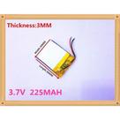 Bateria 3,7v 225mah 3mm X 30mm X 30mm C/2 Fios