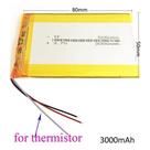 Bateria 3,7v 3000mah 5mm X 50mm X 80mm C/3 Fios 505080