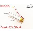Bateria 3,7v 300mah 5mm X 12mm X 48mm 501248