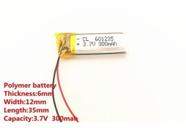 Bateria 3,7v 300mah 6mm X 12mm X 35mm 1 Unidade