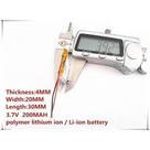 Bateria 3,7v 402030 2 fios 200mha Do Fly Runner Car Da Candide H18