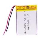 Bateria 3,7v 600mah 2 fios 4mm X 30mm X 40mm Rastreador Brinquedos