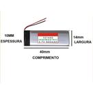 Bateria 3,7v 610mah 10mm X 14mm X 40mm 101440 2 Fios
