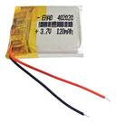 Bateria 3,7v Com 120mah 4mm X 20mm X 20mm 402020 2 Fios - Bateria 3,7v Com 120mah 4mm X 20mm X 20mm 402020 2 Fios -