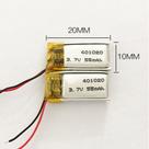 Bateria 401020 com 55mah 4mmx10mmx20mm 2 fios 3,7v