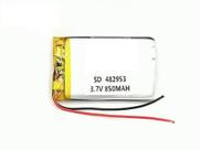 Bateria 482953 com 110mah 4,8mmx29mmx53mm 2 fios 3,7v Bateria 482953 com 110mah 4,8mmx29mmx53mm 2 fios 3,7v