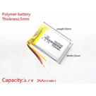 Bateria 502535 3 Fios 3,7v 500mah 5mm X 25mm X 35mm
