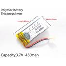 Bateria 5mmx20mmx40mm 450mah Com 2 Fios Nova 3,7v