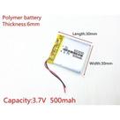Bateria 603030 2 Fios 3,7v 500mah Fone 500bt 6 X 30 X 30mm