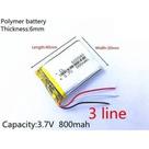 Bateria 800mah 3 Fios 3,7v Aquário Telefone Baba Som