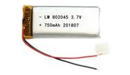 Bateria 802045 Com 750mah 8mmx20mmx45mm 2 Fios