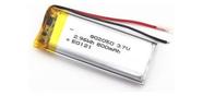 Bateria 802050 C/ 800mah 8mmx20mmx50mm 2 Fios 3,7v - Bateria 802050 C/ 800mah 8mmx20mmx50mm 2 Fios 3,7v -