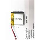 Bateria 803030 3,7v 800mah 8mm X 30mm X 30mm 2 Fios