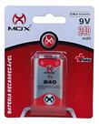 Bateria 9v Recarregável 240mah Ni-mh Potente E Durável Mox Bateria 9v Recarregável 240mah Ni-mh Potente E Durável Mox
