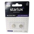 Bateria A76 LR44 AG13 Starlux 1,5V Alcalina 1 unidade