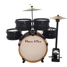 Bateria Acústica Infantil Rock Kids RMV Completa Preta