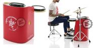Bateria Cajón Percussion Gig Box GB-VR Vermelho Mini Bateria Cajón Kit Compacto Bateria Cajón Percussion Gig Box GB-VR Vermelho Mini Bateria Cajón Kit Compacto
