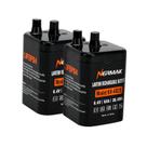 Bateria de lanterna NERMAK 6V 6Ah de lítio LiFePO4 Heavy Duty, pacote com 2
