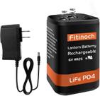 Bateria de lanterna recarregável Fitinoch 6V 4.5AH com carregador