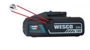 Bateria de litio 2.0ah 18v power pack com entrada tipo c ws9805 wesco