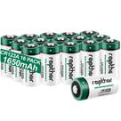 Bateria de lítio rapthor CR123A 3V 1650mAh, pacote com 16