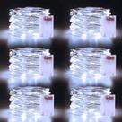 Bateria de Natal Fairy Lights echosari, 50 LEDs, 5 m, pacote com 6