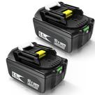 Bateria de reposição Worthmah 18V 6.0Ah com indicador LED de 2 unidades