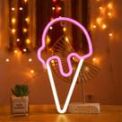 Bateria de sorvete YAOZHOU com luz de néon decorativa USB