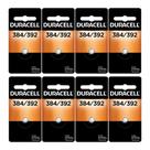 Bateria Duracell 384/392 Pacote com 8 - Óxido de Prata 1,5V