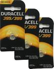 Bateria Duracell 395/399 SR57 1,5V Óxido de Prata Kit com 3 Bateria Duracell 395/399 SR57 1,5V Óxido de Prata Kit com 3