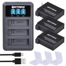 Bateria e carregador, 3 pacotes de 1680 mAh para GoPro Hero 4 Batmax
